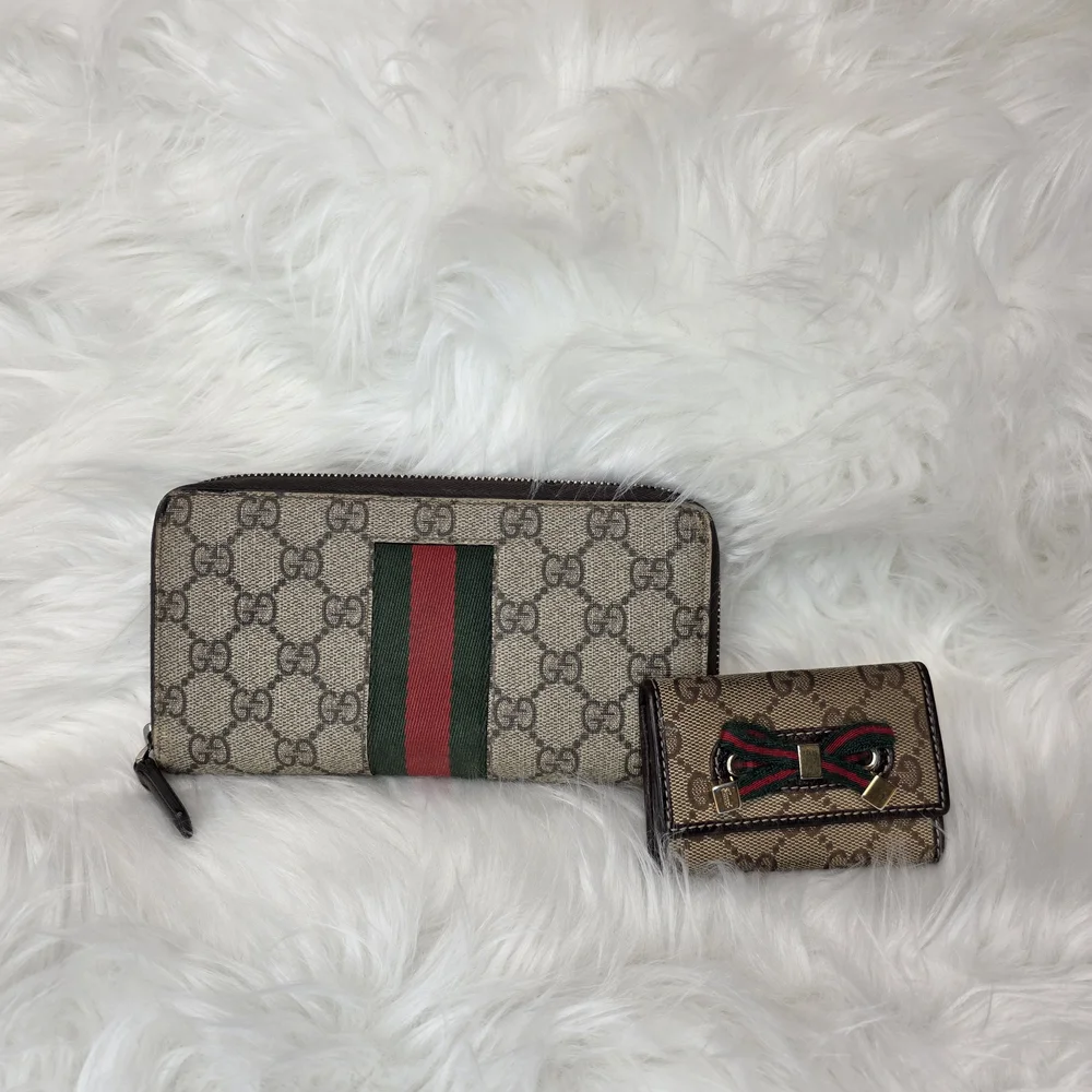 Gucci Sherryline 3 Pc Set. Boston Bag, Wallet, and Keyholder Card Case.
